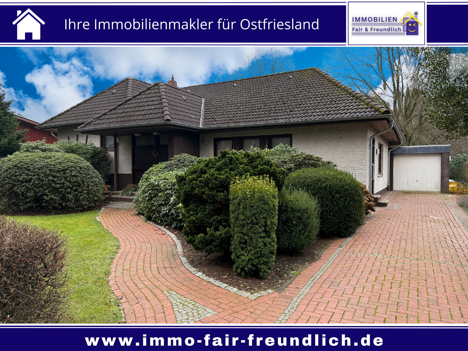 Großzügiger Bungalow mit Garage und Sauna auf weitläufigem Grundstück in Rhauderfehn Klostermoor