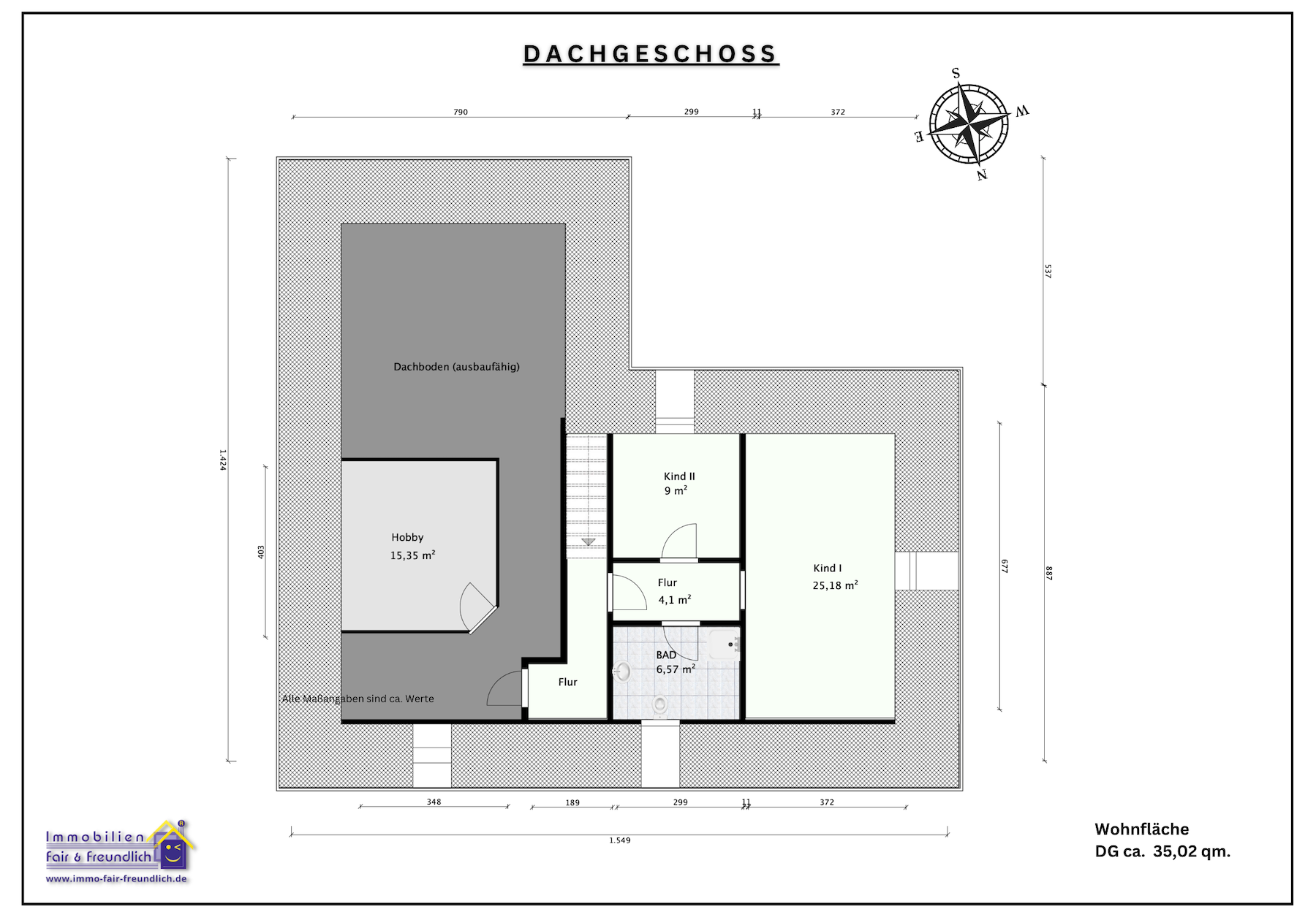 Grundriss Dachgeschoss