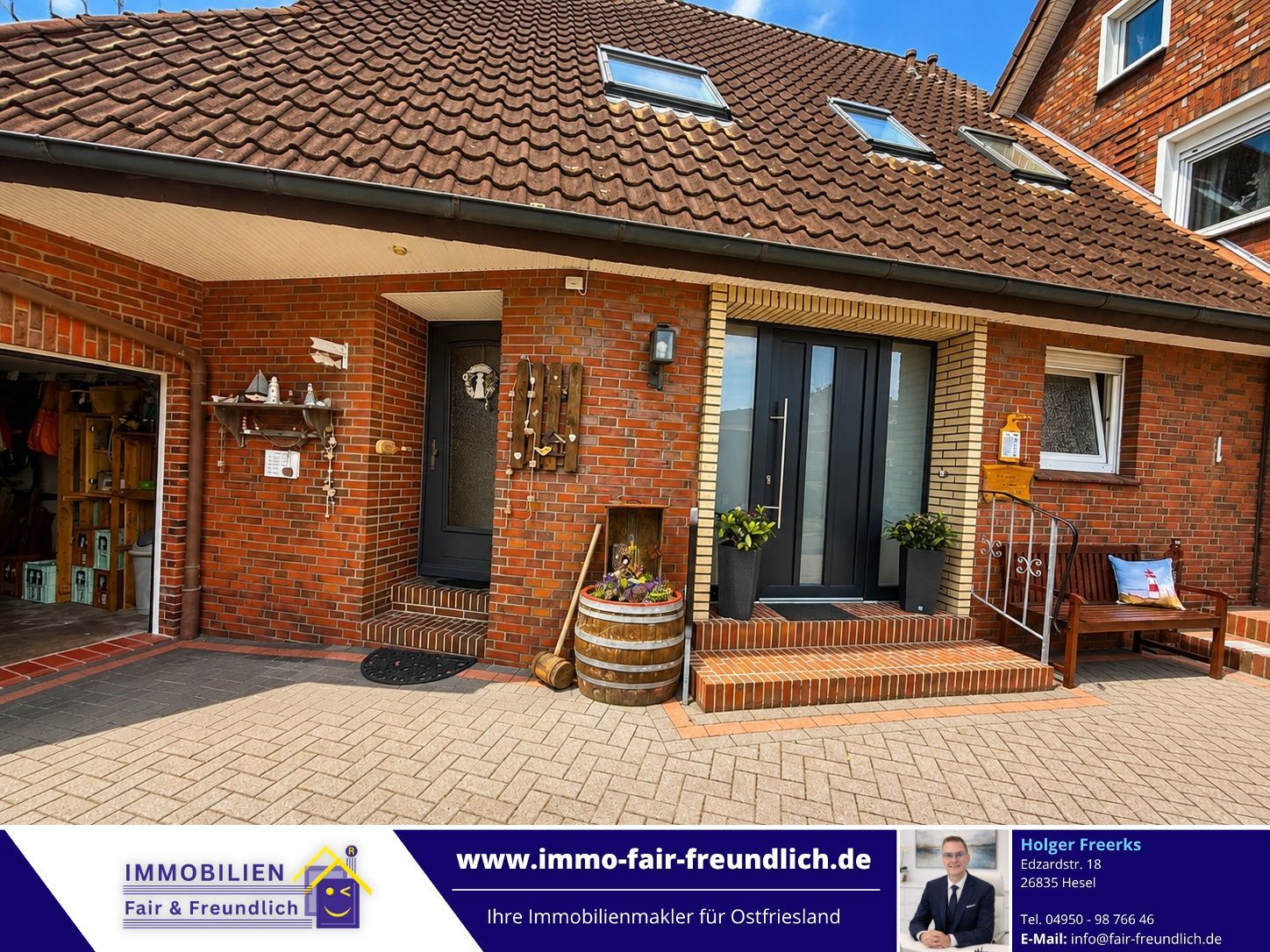 Einfamilienhaus mit 2 Ferienwohnungen in Holtland