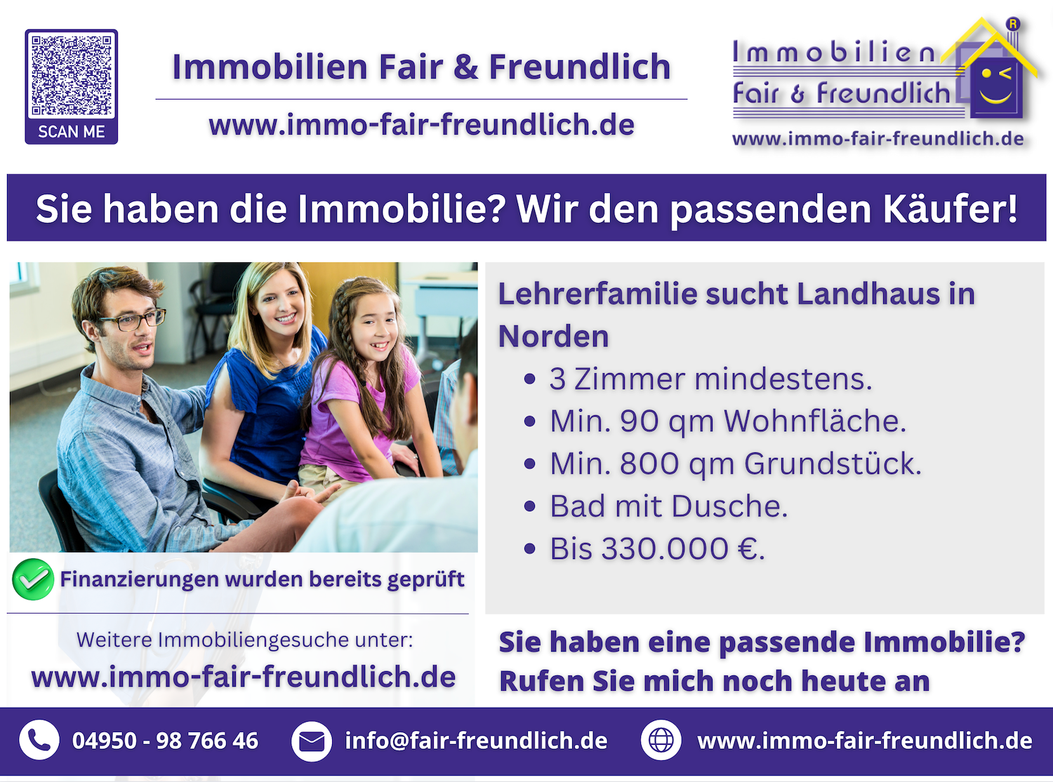 Haus und Immobilie gesucht in Ostfriesland Immobiliengesuch