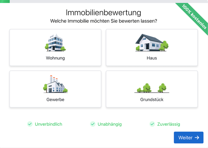 Klicken & kostenlose Bewertung starten Kostenlose Immobilienbewertung in Ostfriesland