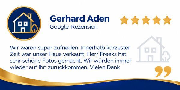 Immobilienmakler Wertermittlung und Hausverkauf Kundenbewertungen in Ostfriesland
