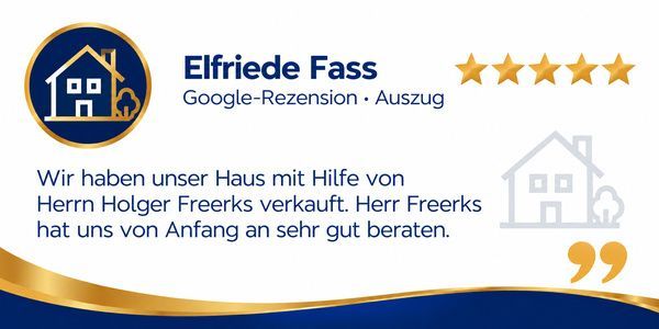 Immobilienmakler Wertermittlung und Hausverkauf Kundenbewertungen in Ostfriesland