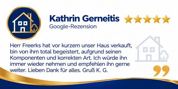Immobilienmakler Wertermittlung und Hausverkauf Kundenbewertungen in Ostfriesland