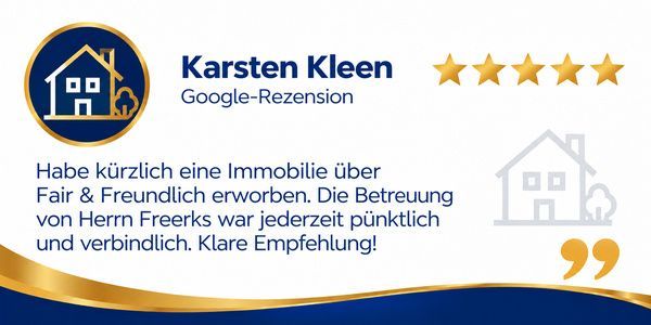 Immobilienmakler Wertermittlung und Hausverkauf Kundenbewertungen in Ostfriesland