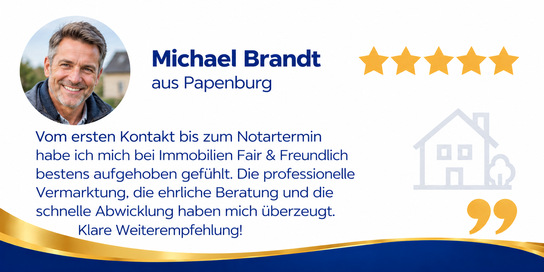 Weitere Kundenstimme zu Immobilien Fair & Freundlich, Grafik 5 von 10