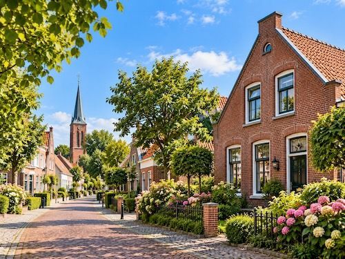 Rote Backsteinhäuser in Aurich und Wiesmoor