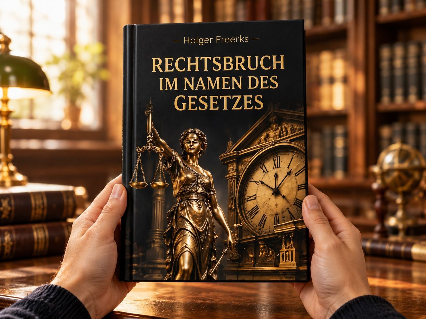 Das Buch Rechtsbruch im Namen des Gesetzes in Händen