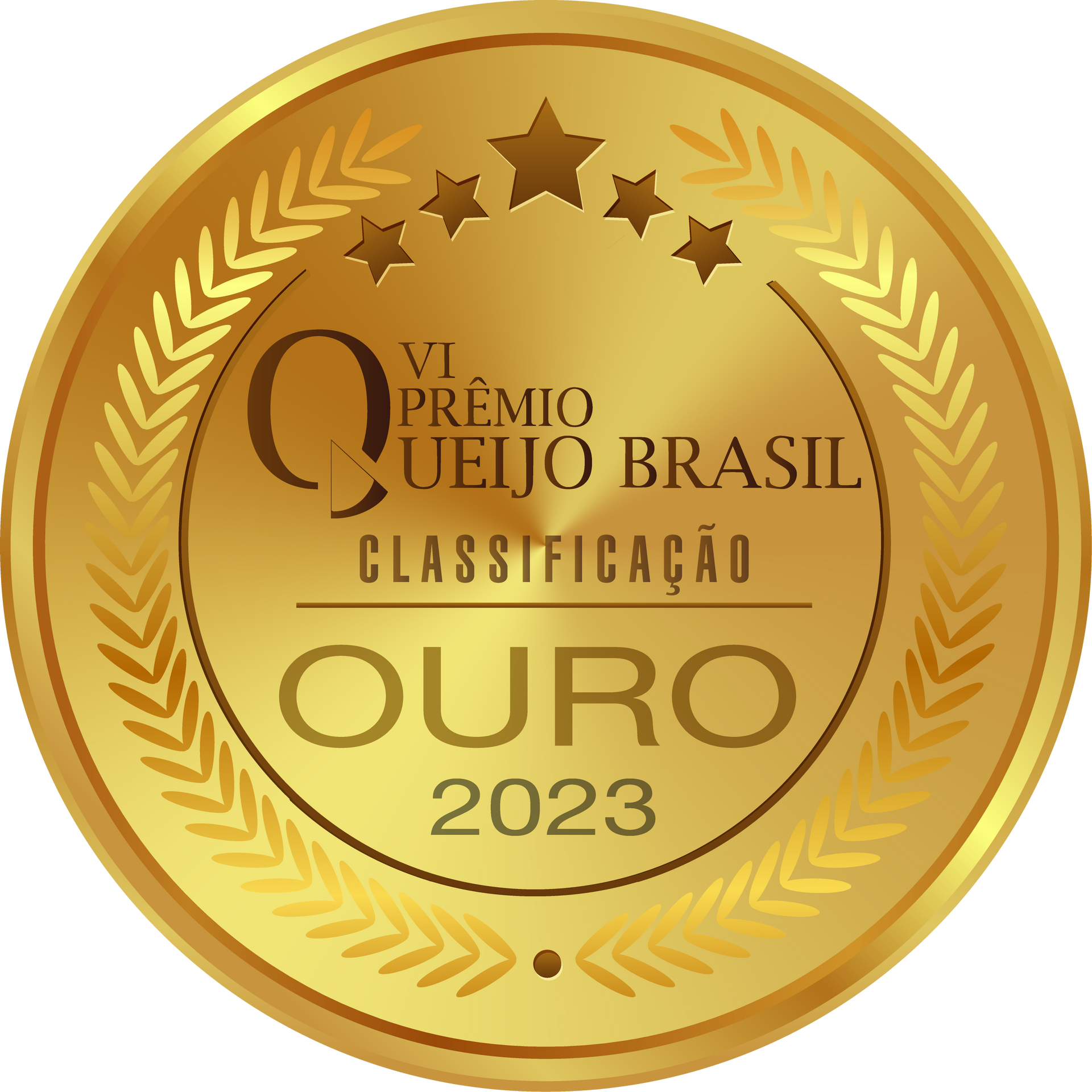 Uma medalha de ouro que diz ouro 2023 nela