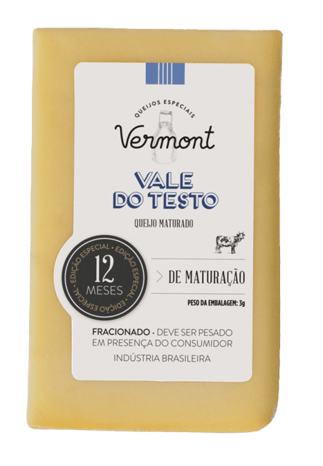 Um bloco de queijo vermont vale do testo