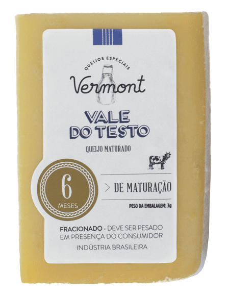 Um pedaço de queijo vermont vale do testo