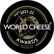 Um logotipo para o prêmio mundial de queijo ouro.