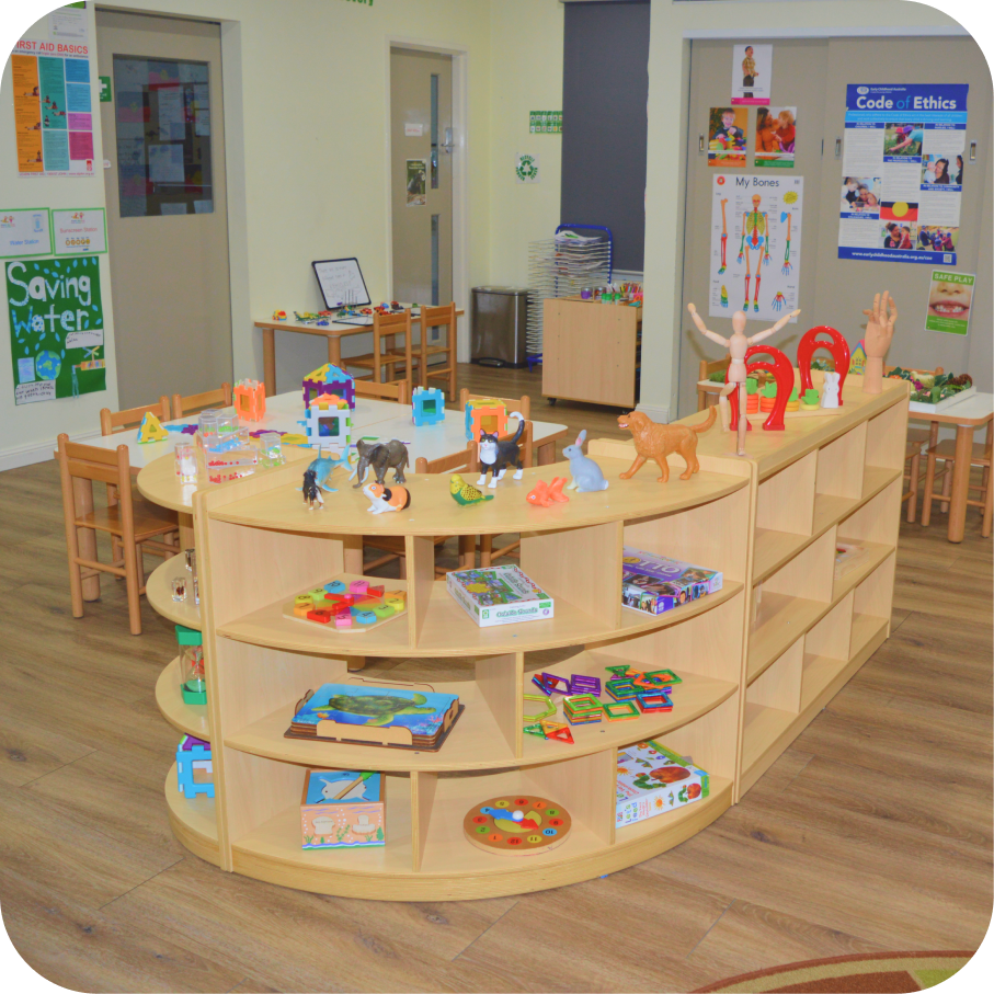 Children enjoying animal play activities at Kinder Academy