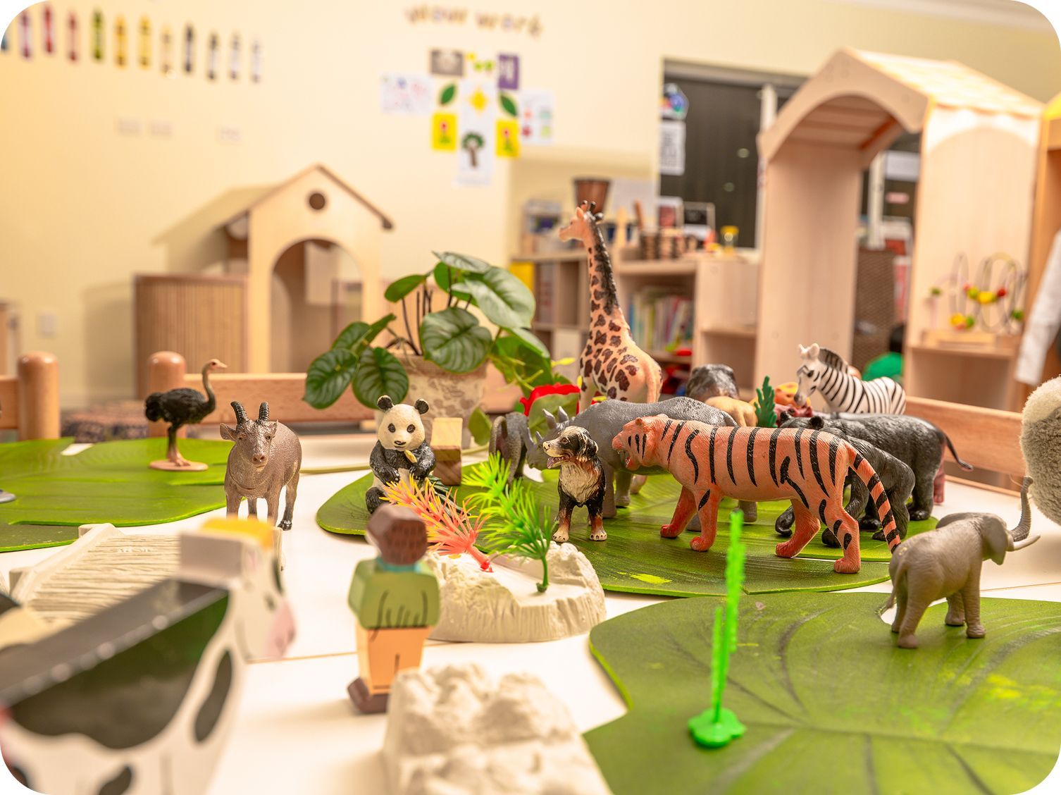 Animal-themed play activity at Kinder Academy