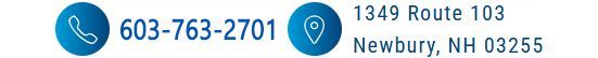 Phone number and address for Newbury, NH business.