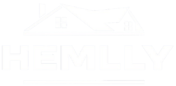 Faint white line-art logo with a house roof and the word &ldquo;HEVY&rdquo; on a white background