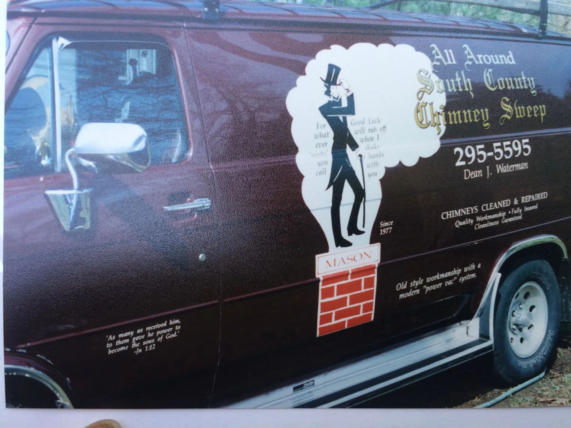 South County Chimney Sweep  company vehicle.