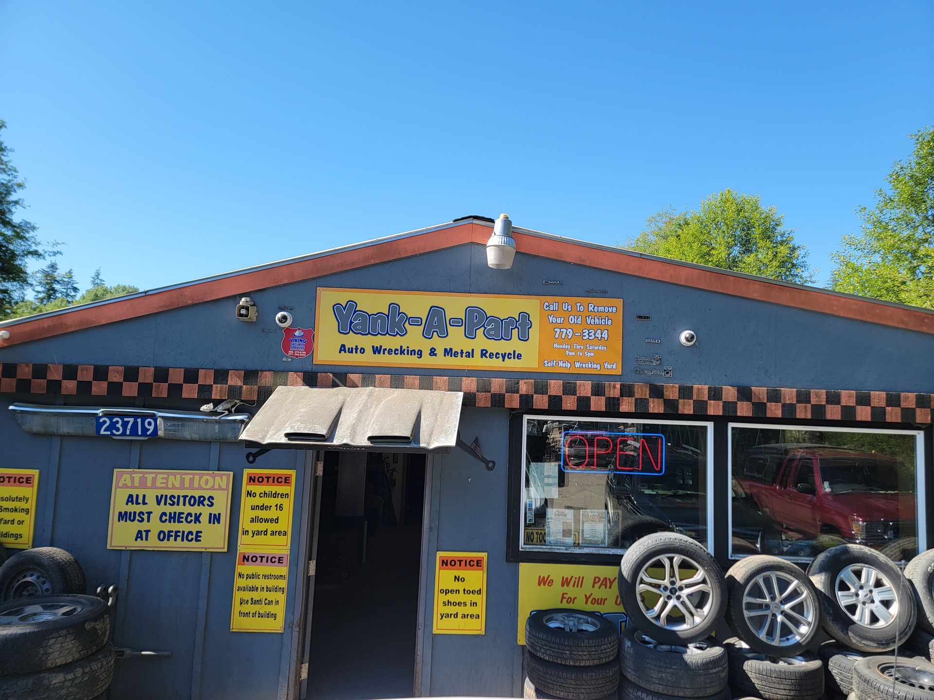 A tire shop, 