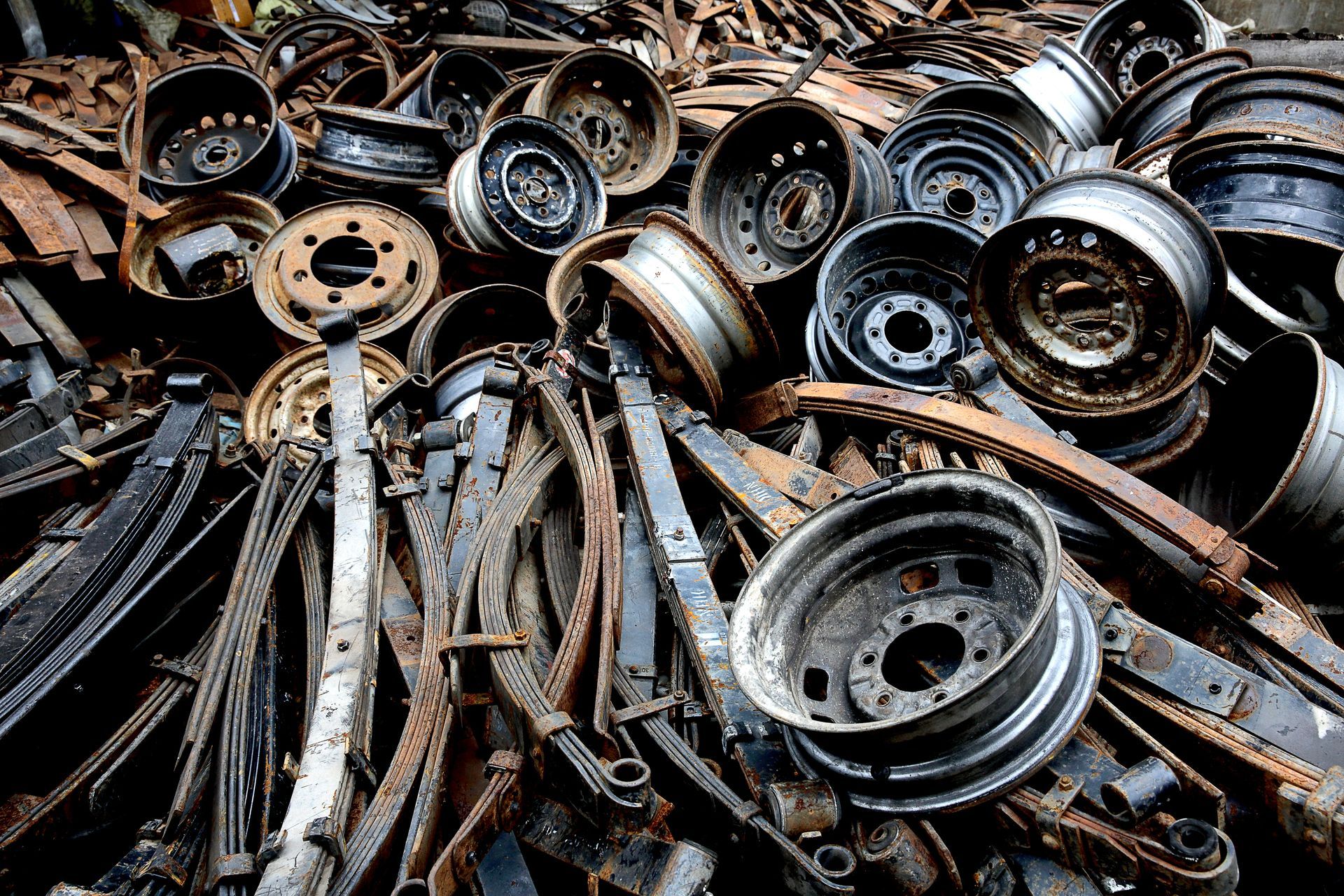 A pile of scrap metal that can be recycled near Port Angeles, WA, by Yank-A-Part