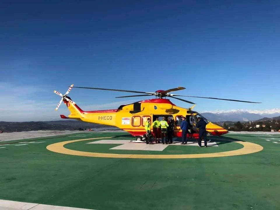 Trasferimenti sicuri elicottero e ambulanza privata La Varesina Emergenza Montonate (VA)