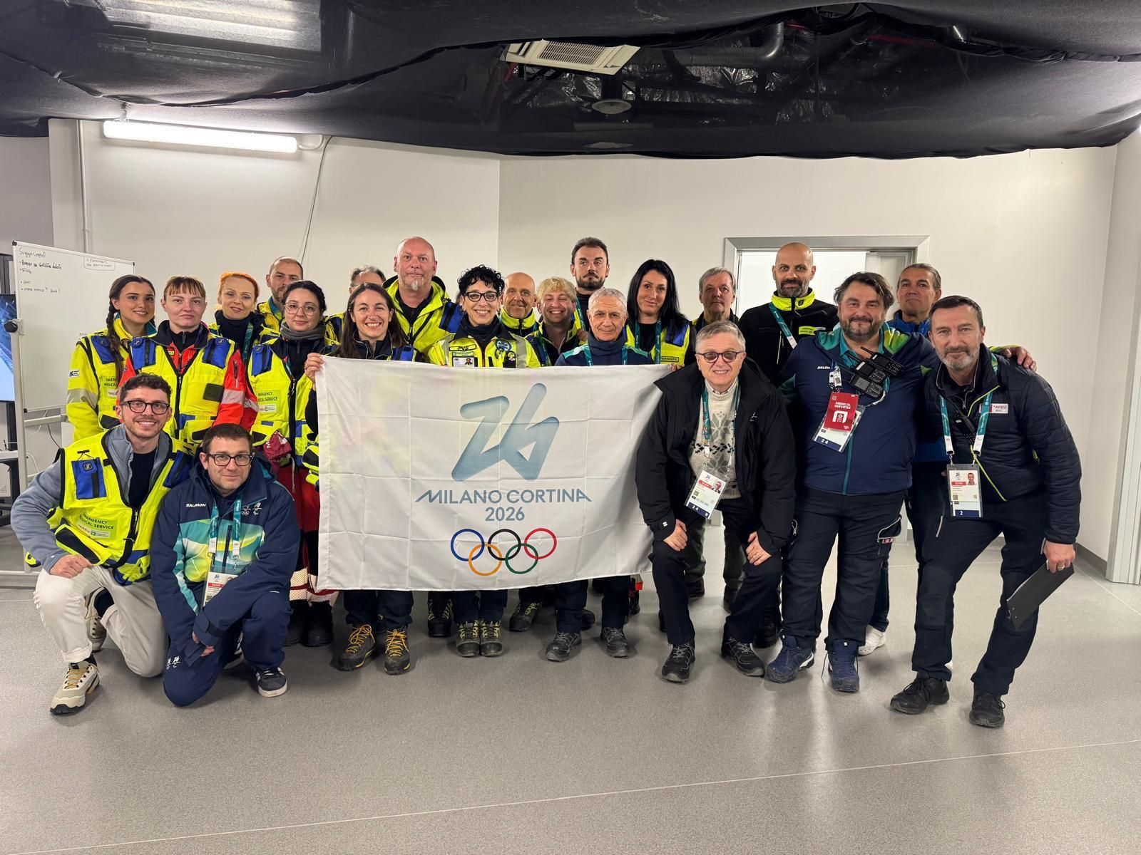 staff soccorritori Olimpiadi invernali Cortina 2026 La Varesina Emergenza Montonate (VA)
