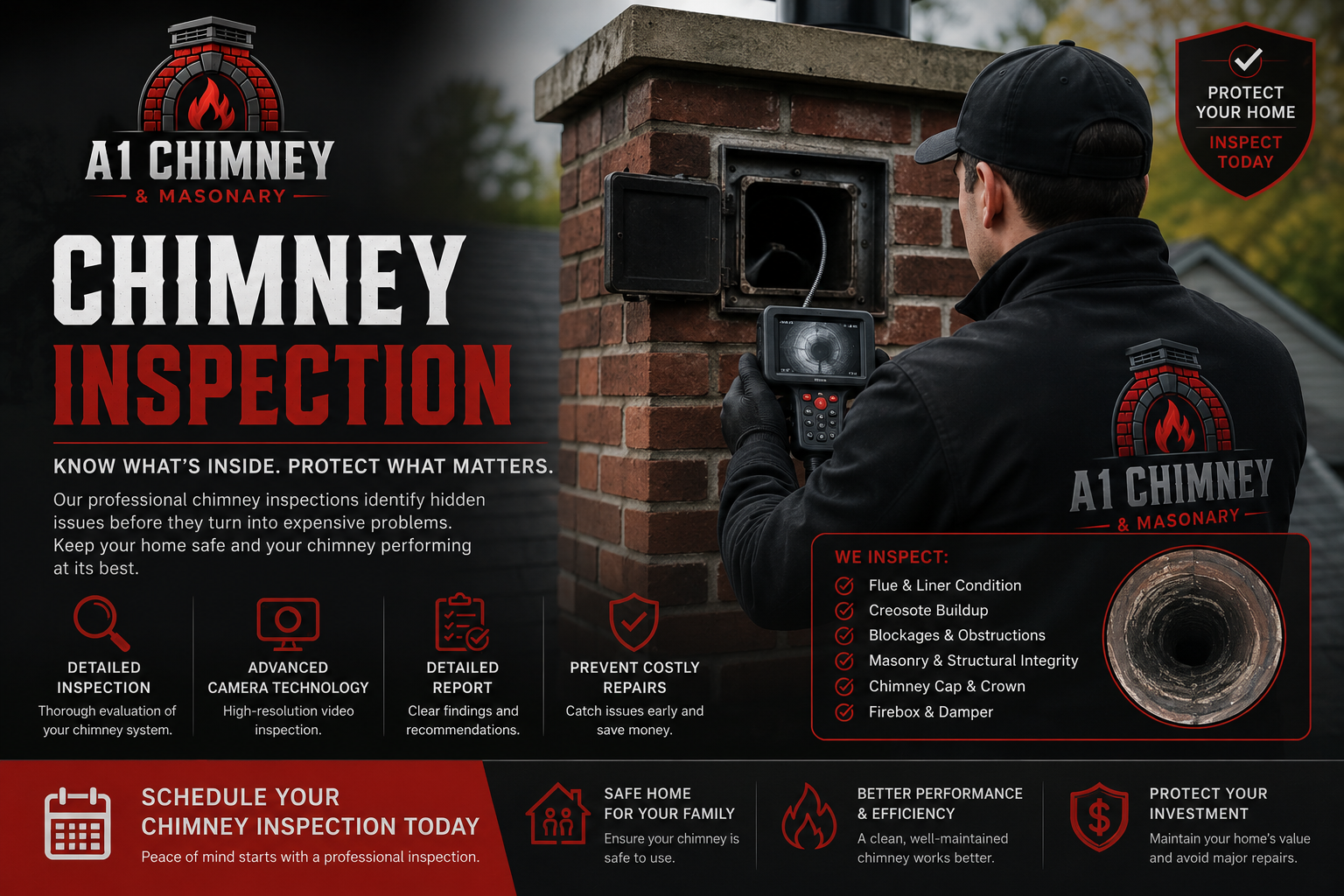 Camera chimney inspection Cincinnati Ohio
