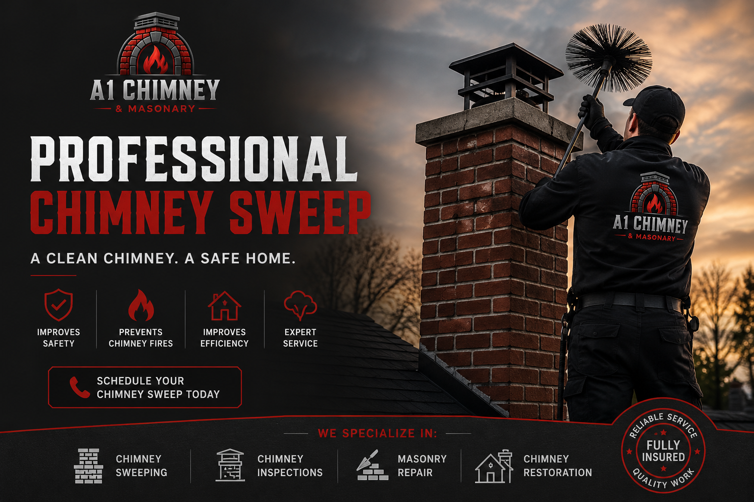 CSIA-certified chimney sweep and cleaning service in Cincinnati Ohio