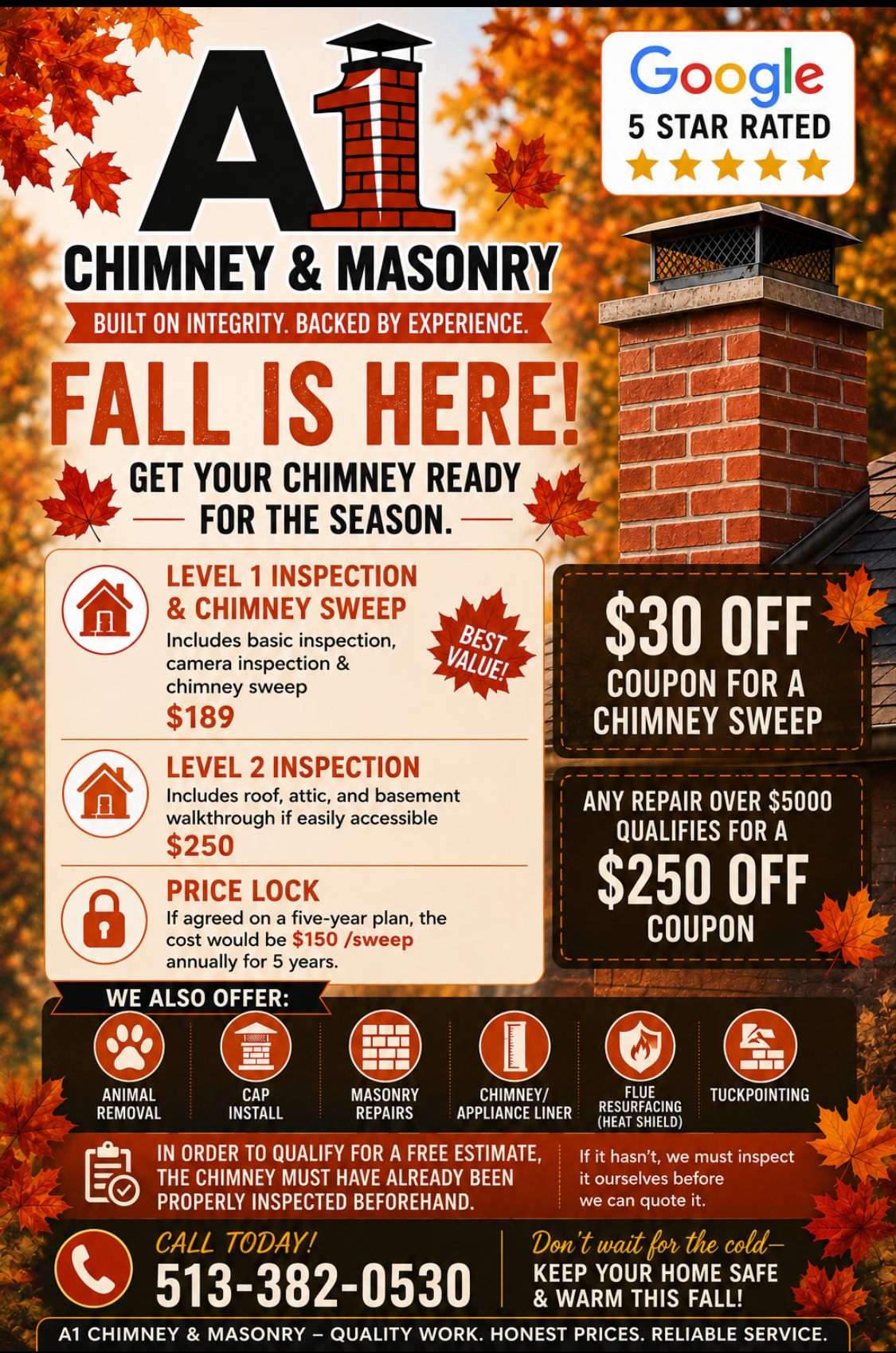 Cincinnati Chimney Service Specials
