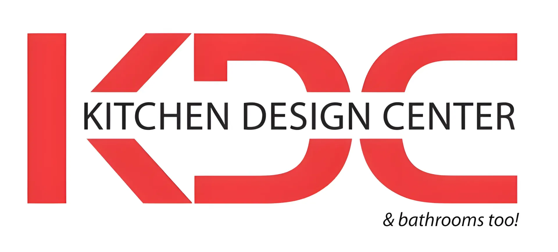 Logo for Kitchen Design Center with red 