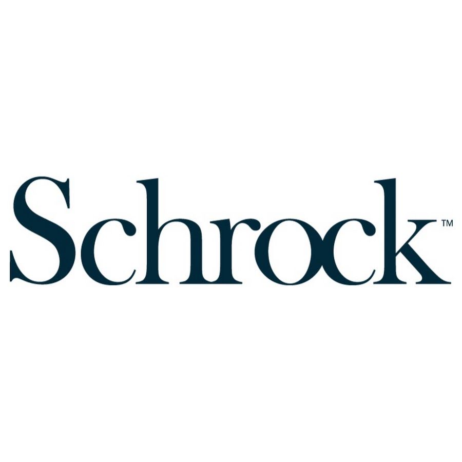 Schrock logo in dark teal font on a white background.