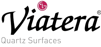 Viera quartz surfaces logo with LG symbol.
