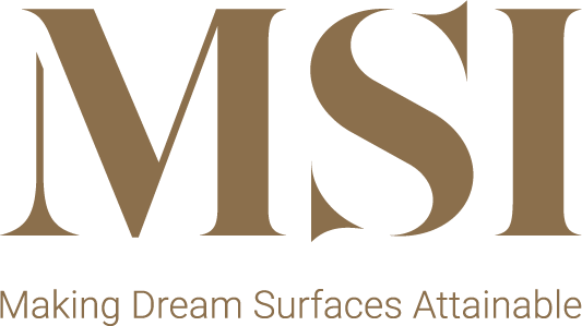 MSI logo in brown with the tagline,