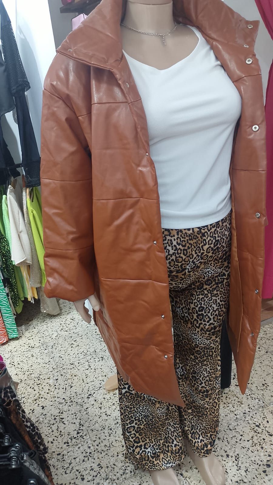 Saco eco Cuero largo