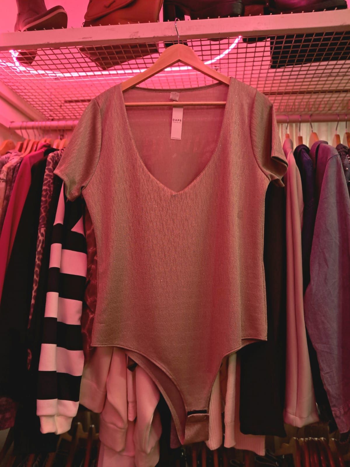 Body lurex plateado