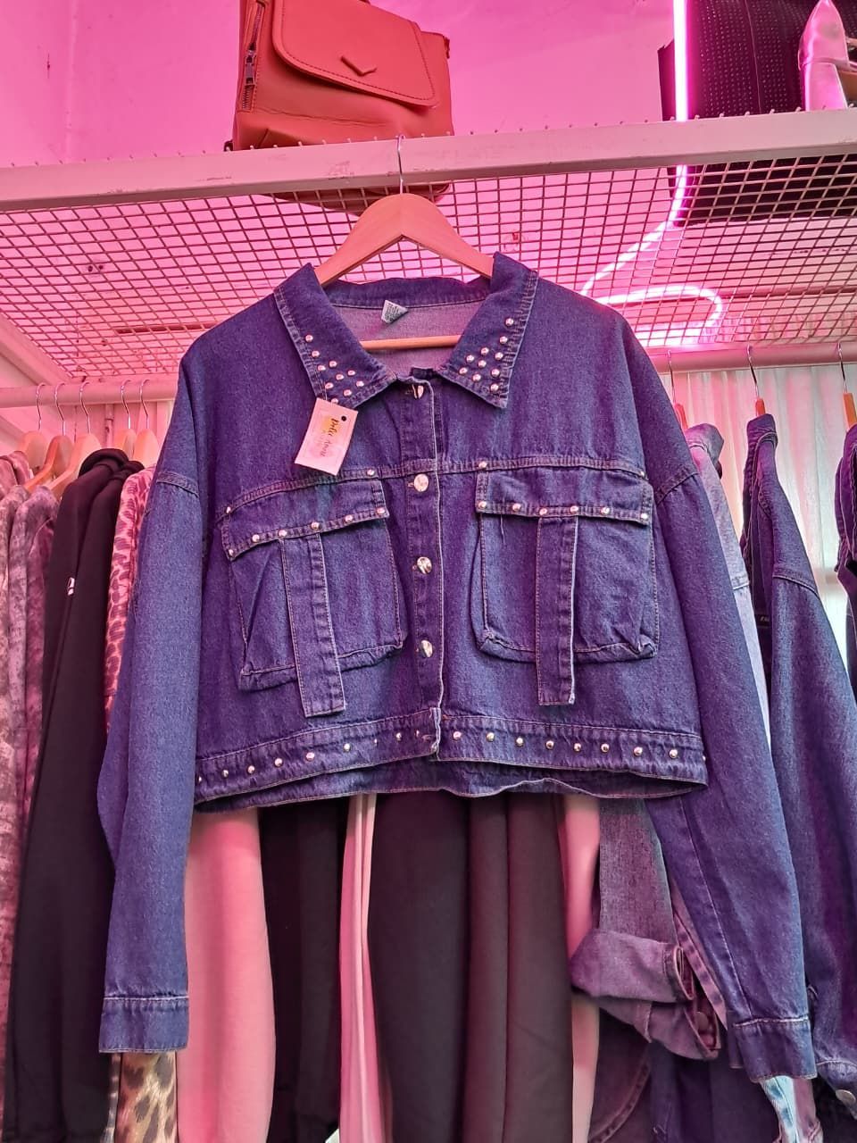 Campera Demin Tachas