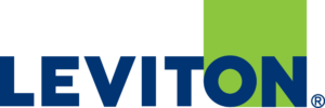 The Leviton company logo, featuring the text