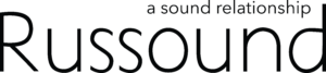 The Russound logo featuring the company name in large, black, sans-serif font with the tagline