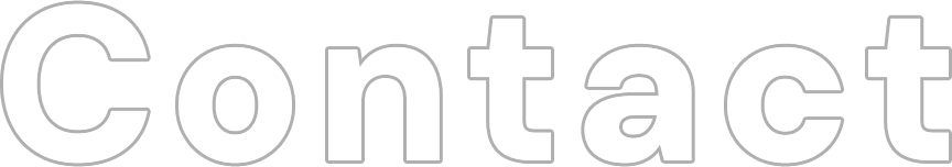 A white outline of the word contact on a white background.