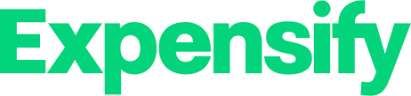 The word expensify is written in green on a white background