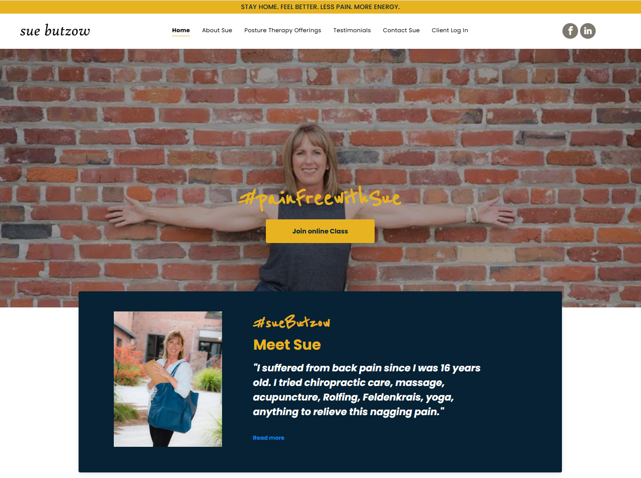 Pain free with Sue