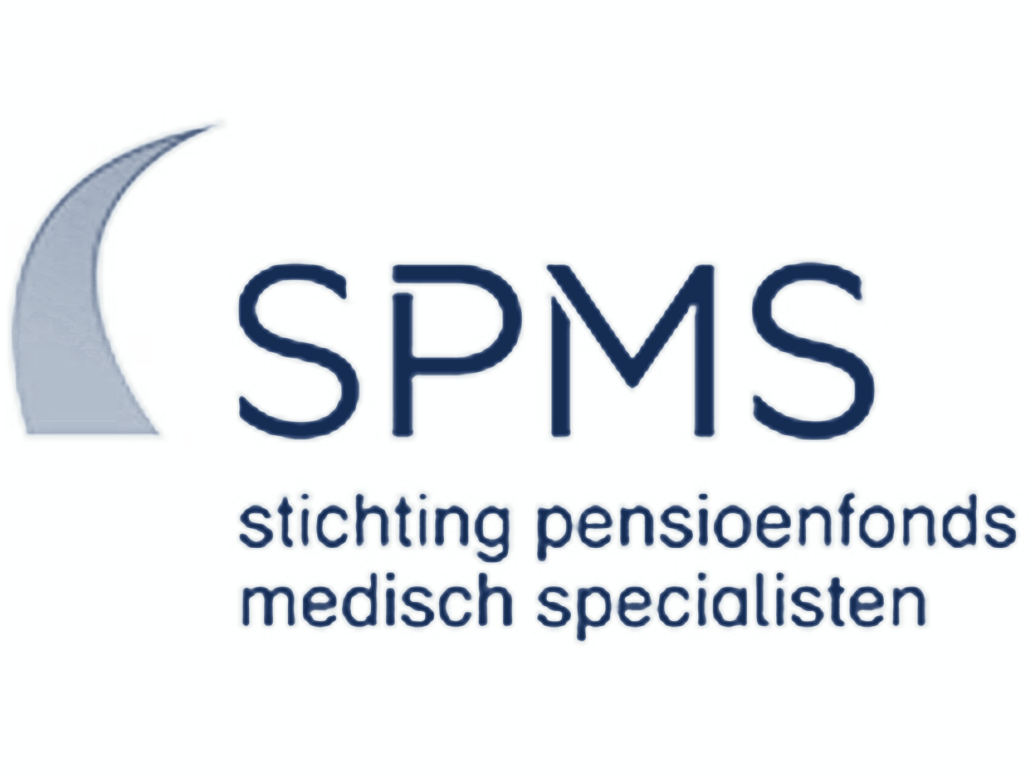Logo: “ SPMS” pensioenfonds voor medische specialisten. 