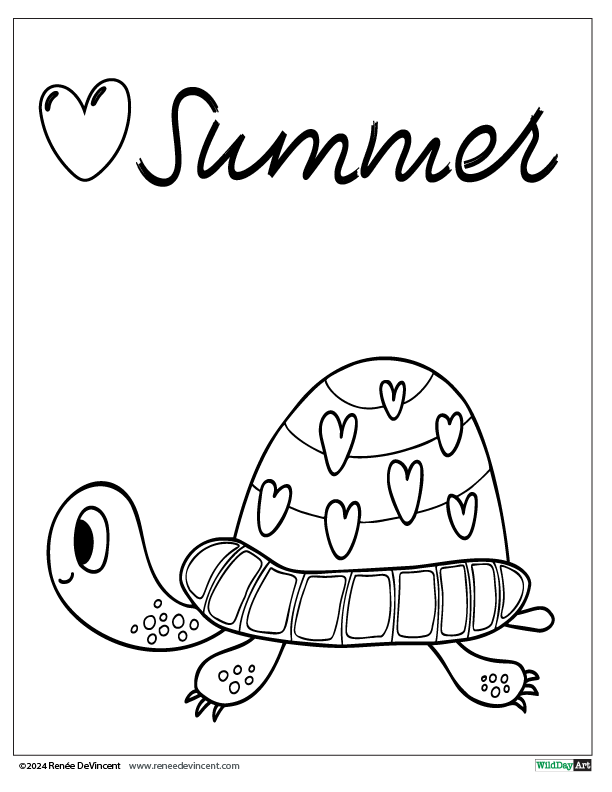 A coloring page that says, 
