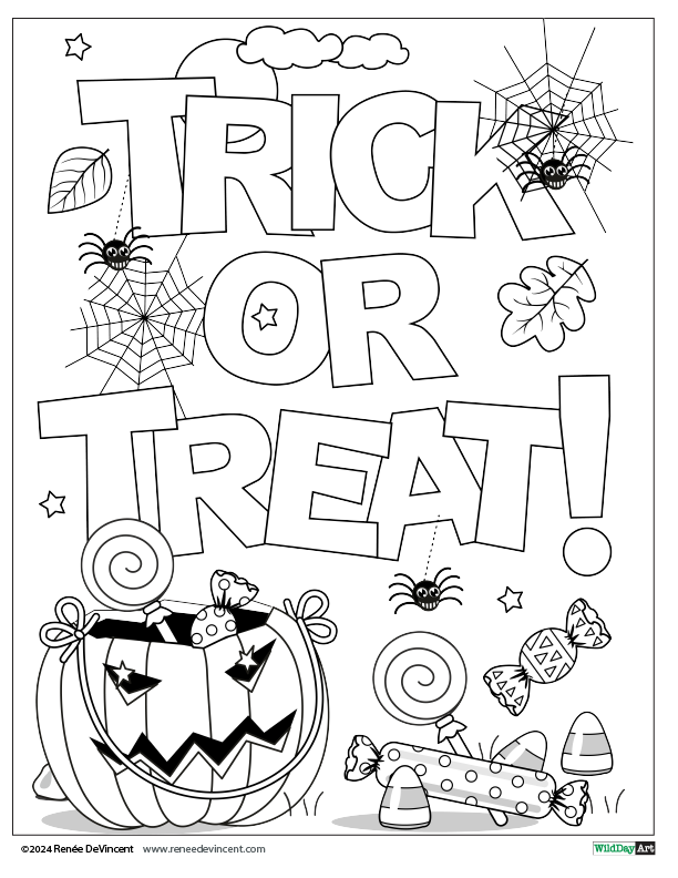 Halloween coloring page: 
