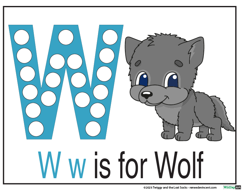 Blue dotted letter 