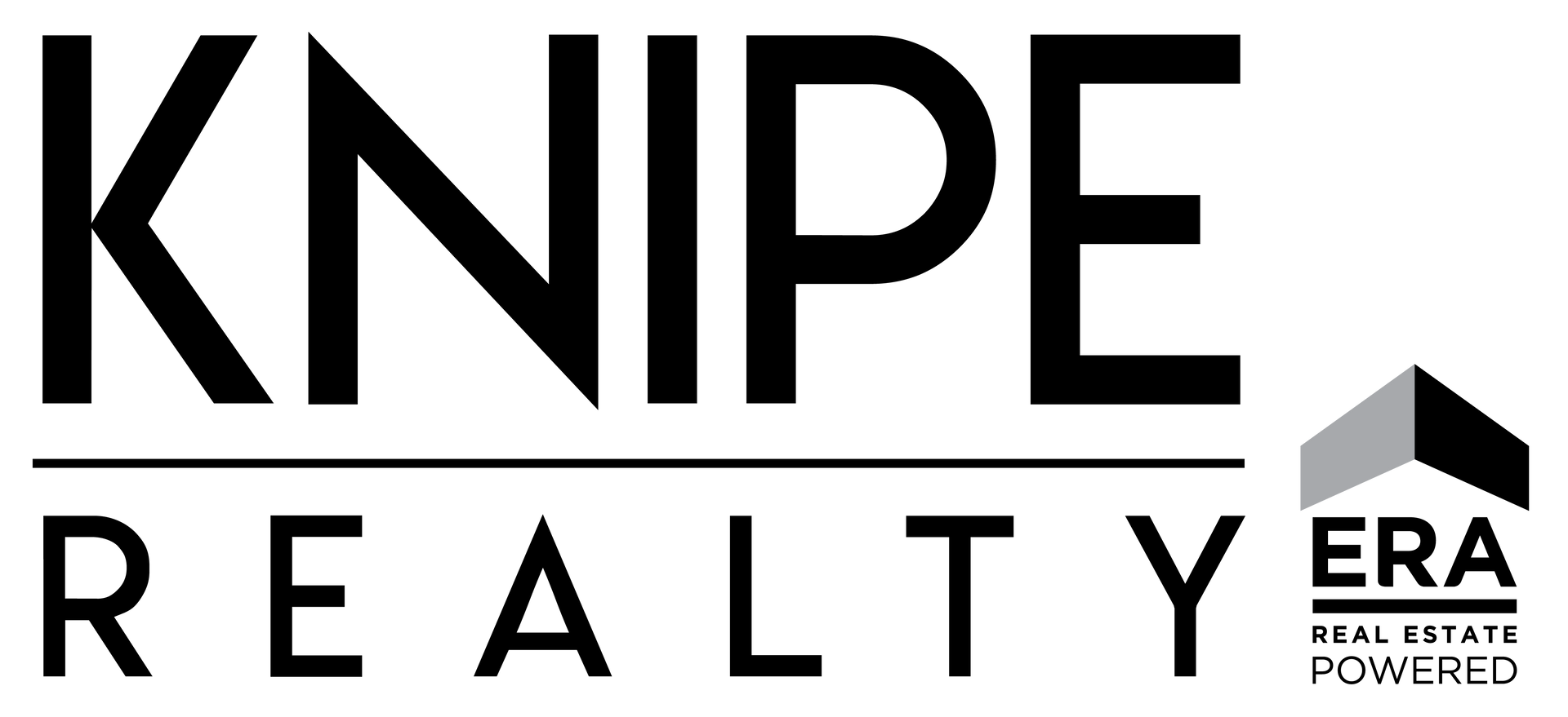 A blue realtor logo on a white background