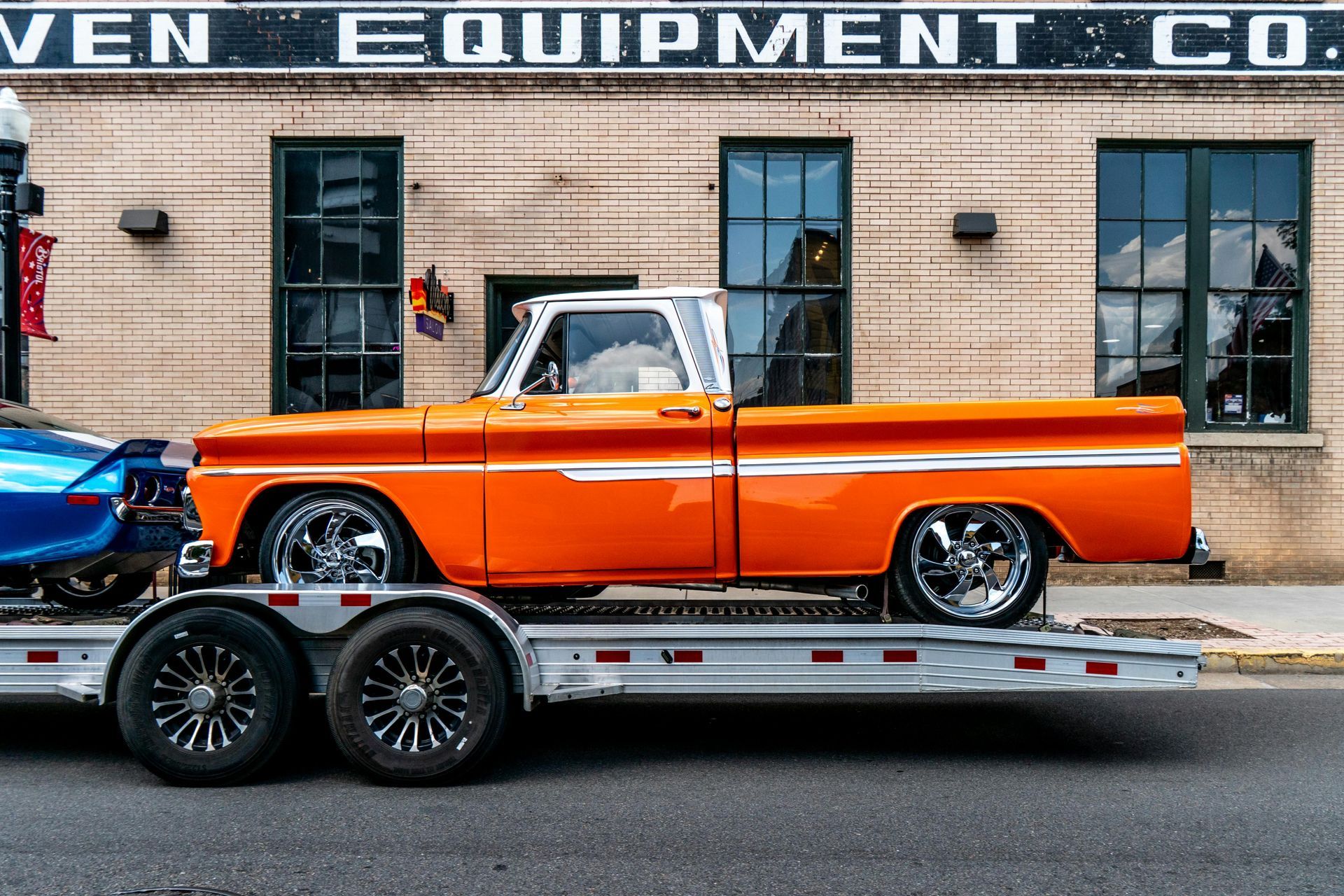collectors truck on flat trailer