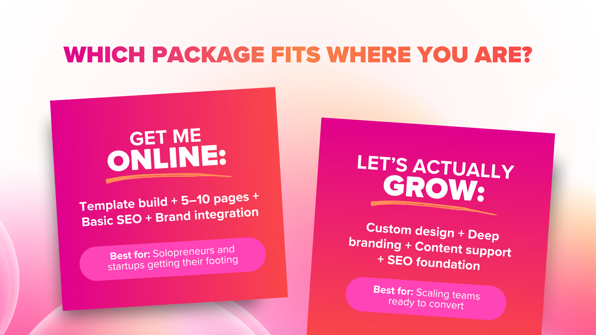 Which Package Fits Where You Are? | J&S Digital Services