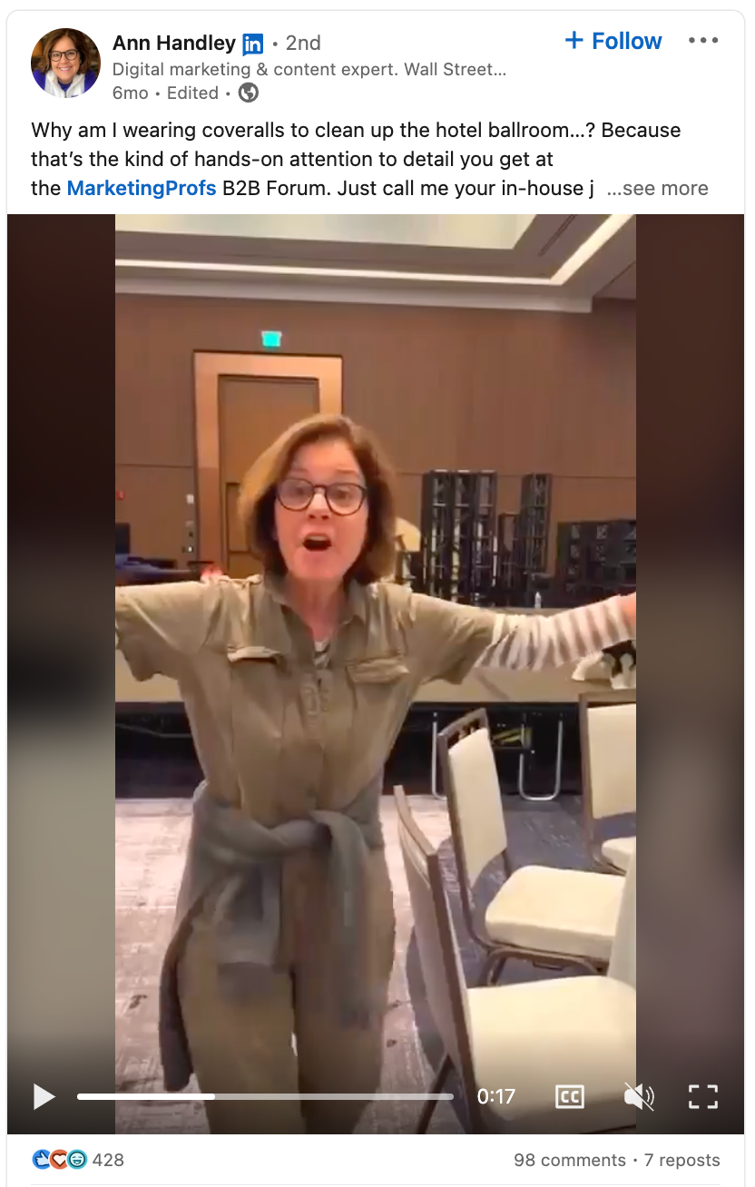 LinkedIn Video Post