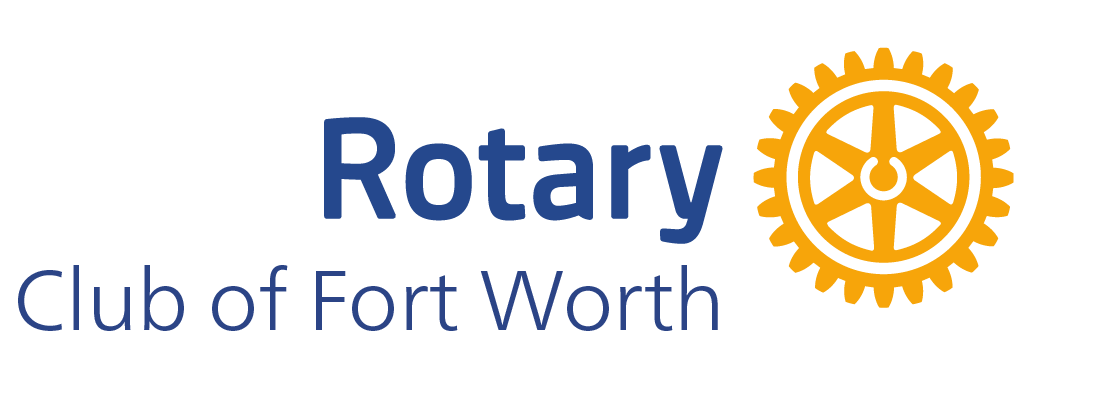 Logo of the Rotary Club of Fort Worth with the word