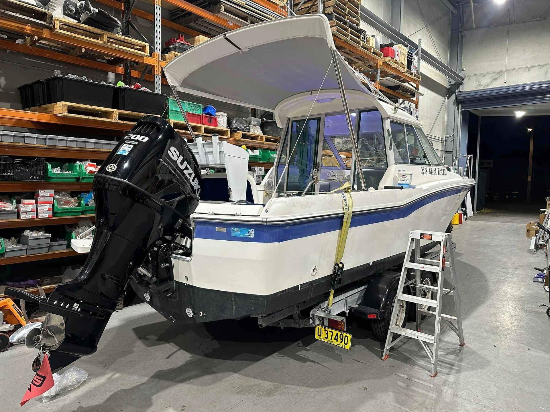 A Boat with A Mercury Outboard Motor — Don's Marine Repairs in Ettalong, NSW